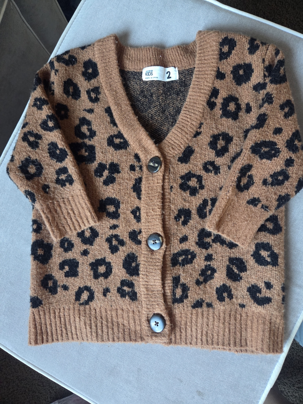 Cotton On Kids Leopard-Pattern Knit Sweater - Brown & Black